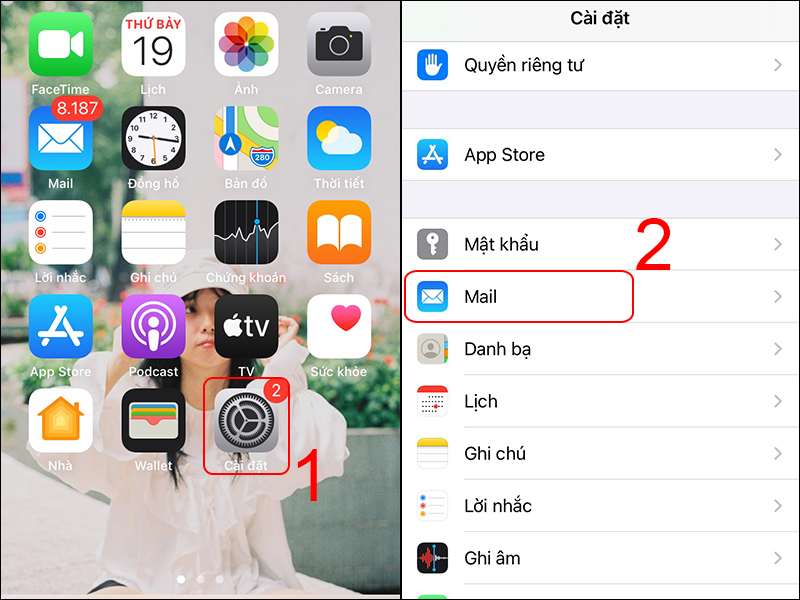 Không đăng nhập được Gmail trên iPhone, Android Bước 1