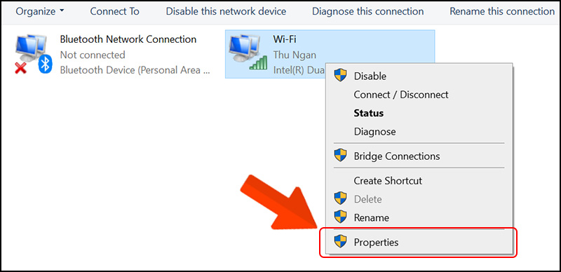 Không đăng nhập được Gmail trên máy tính do gặp lỗi DNS Bước 2