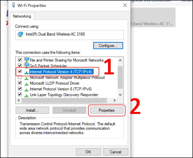 Không đăng nhập được Gmail trên máy tính do gặp lỗi DNS Bước 4
