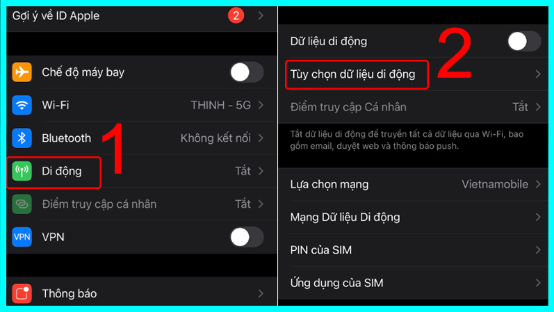 Kiểm tra mạng 4G mạng LTE iPhone 1