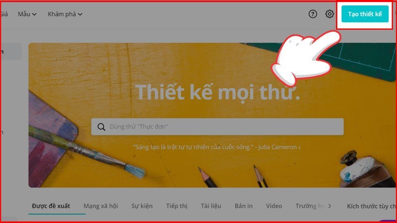 Làm poster trên Canva trên máy tính bước 2