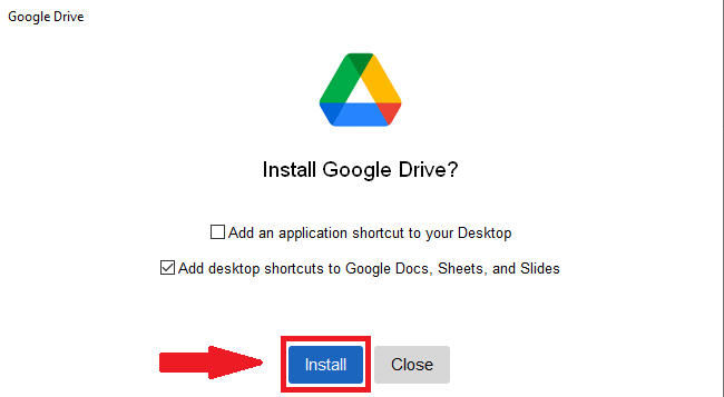 Tải Google Drive cho máy tính bước 2.2