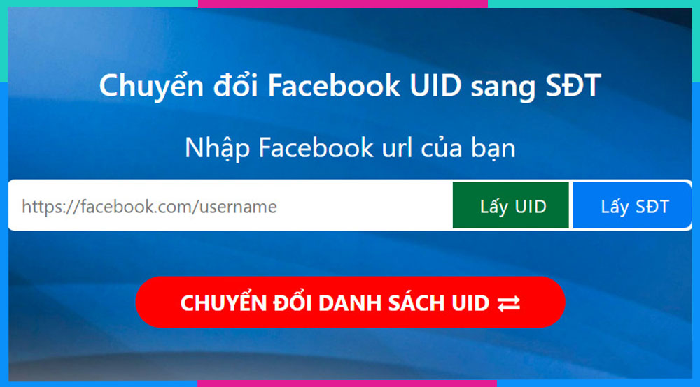 Cách lấy UID Facebook bằng FBUID B1