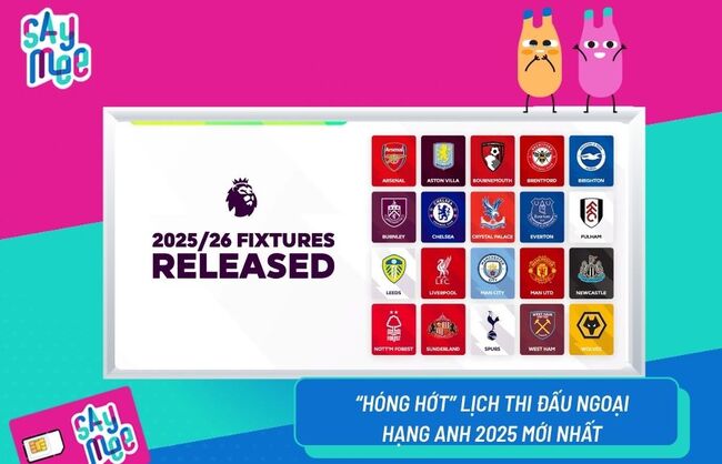 lịch thi đấu ngoại hạng anh 2025