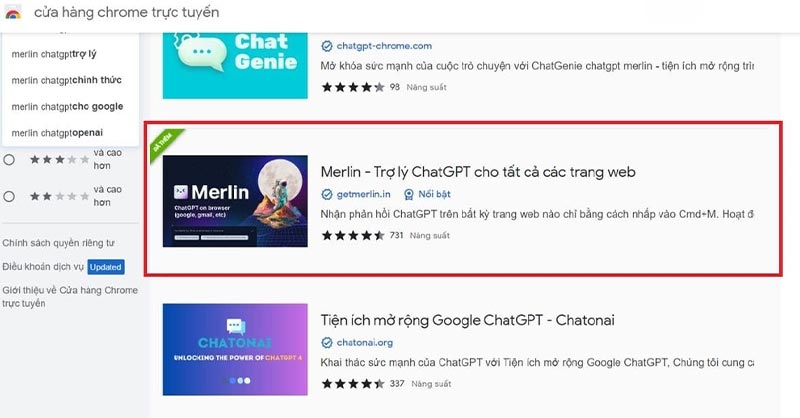 cách sử dụng Merlin ChatGPT trên máy tính b2