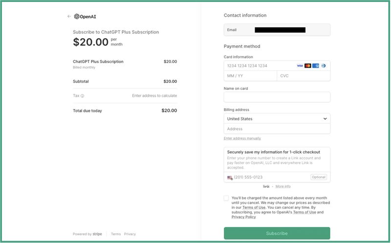 nâng cấp lên tài khoản Chat GPT Plus b4
