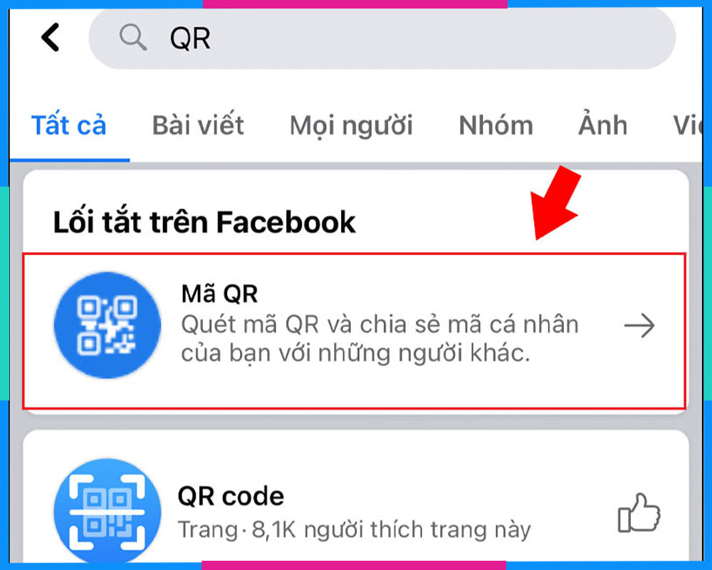 Quét mã QR Facebook để kết bạn B2