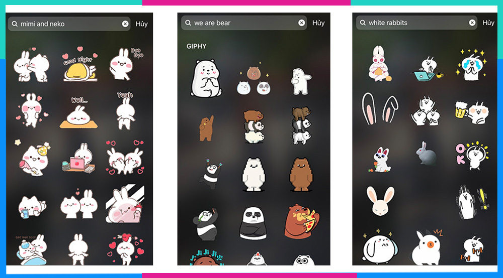 Sticker Instagram động vật dễ thương 1