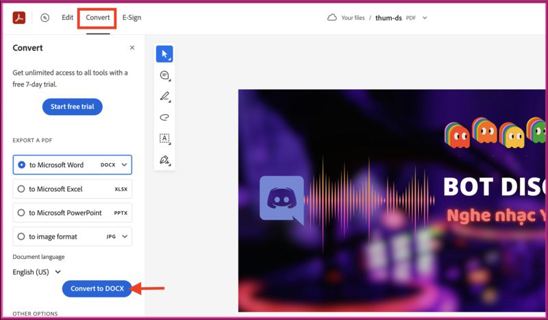 Sử dụng phần mềm Adobe Acrobat bước 3