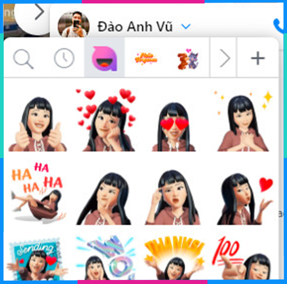 Sử dụng Sticker Facebook