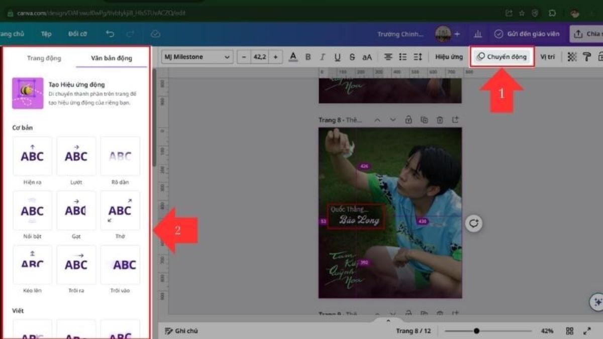 Sử dụng Timelines (Dòng Thời Gian) (Nếu Có) Bước 2