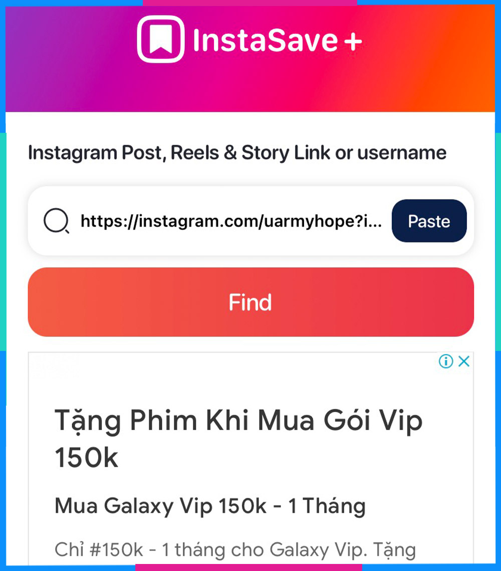 Tải ảnh từ Instagram về điện thoại bằng ứng dụng InstaSave b6