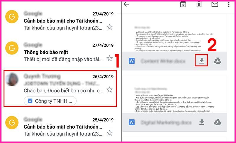 tải file từ Gmail về điện thoại Android 2
