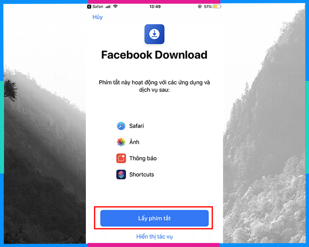 Cách tải Video Facebook về iPhone bằng Shortcut b1