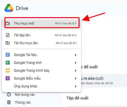 Hướng dẫn tạo thư mục Google Drive trên máy tính bước 3