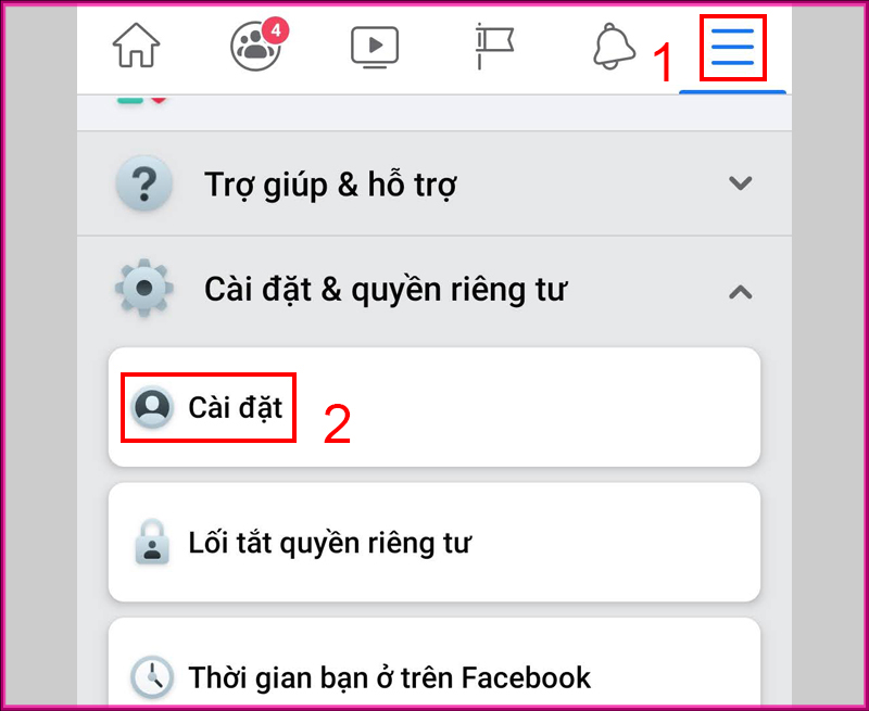 Tắt thông báo Facebook trên Gmail bằng điện thoại android bước 1