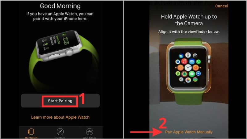 Cách kết nối Apple Watch với iPhone theo kiểu thủ công