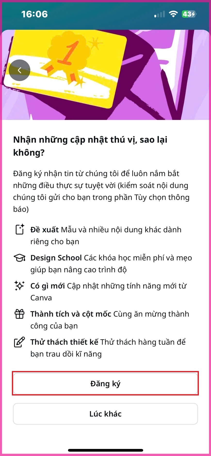 Thực hiện trên điện thoại Bước 3