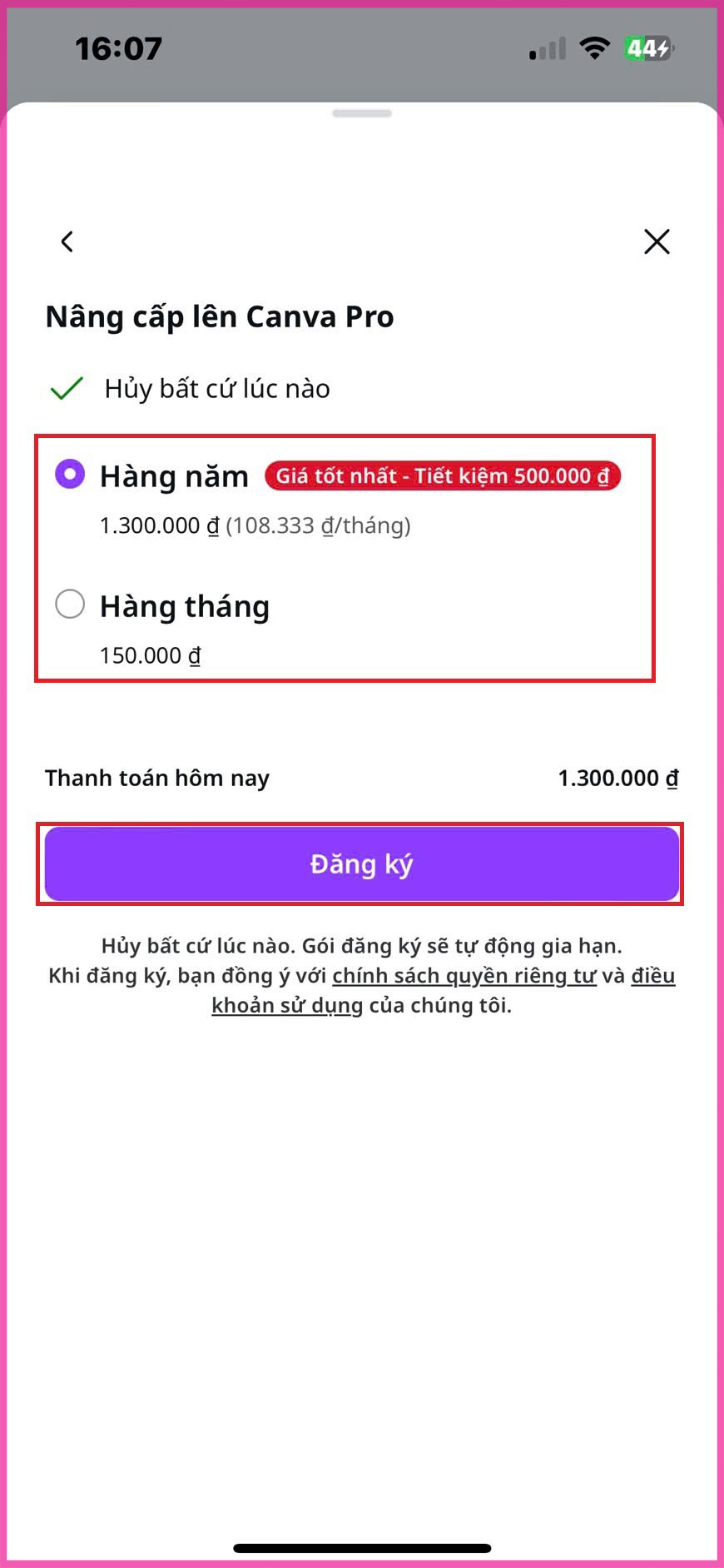 Thực hiện trên điện thoại Bước 7