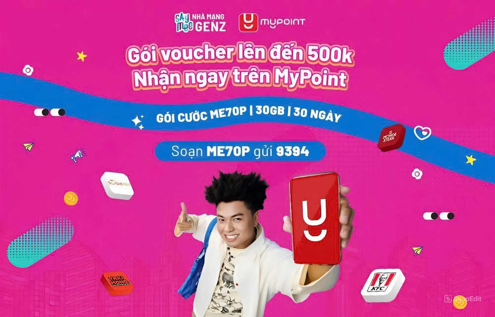 Gói ME70P Saymee chỉ 70K/Tháng - xài data thả ga, rinh voucher cực đã 