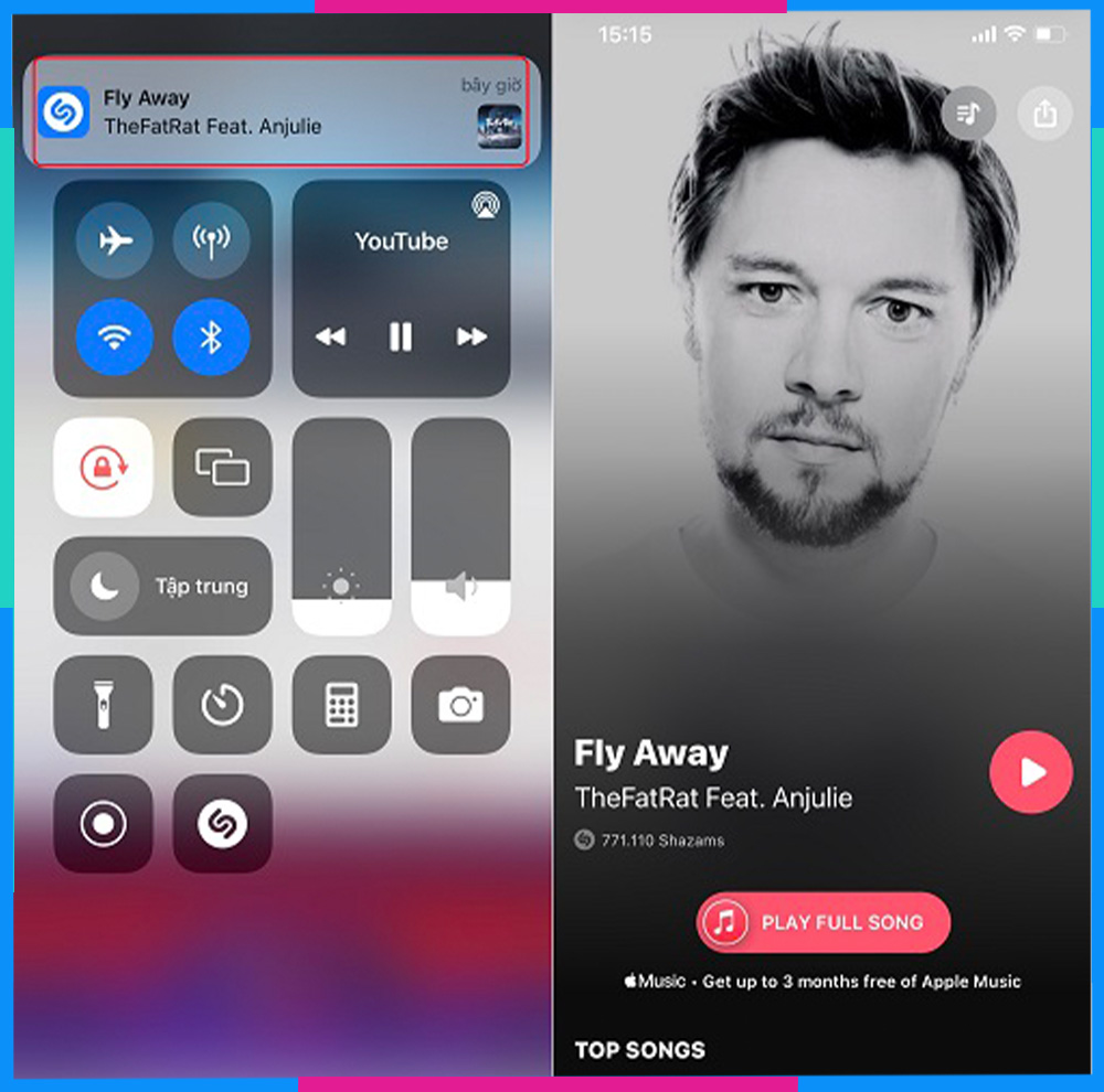 Tìm nhạc qua Video Tiktok bằng Shazam iPhone B3