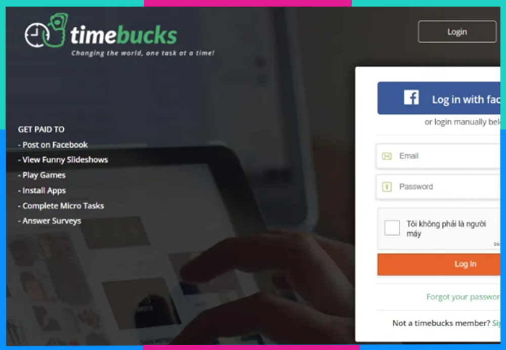 Cách kiếm tiền trên TikTok Timebucks