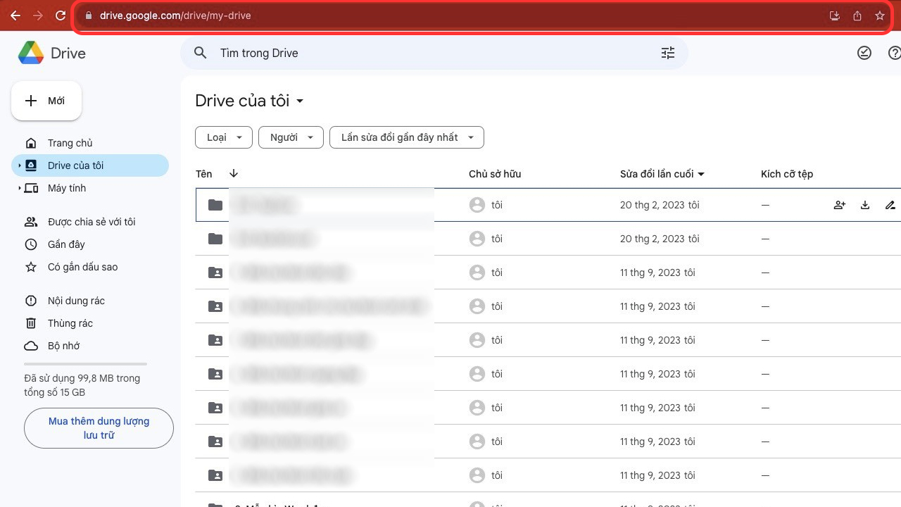 Truy cập Google Drive