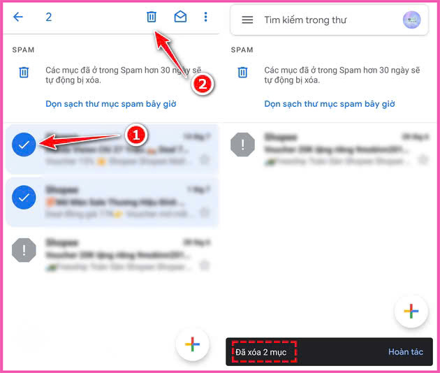 Xóa email spam